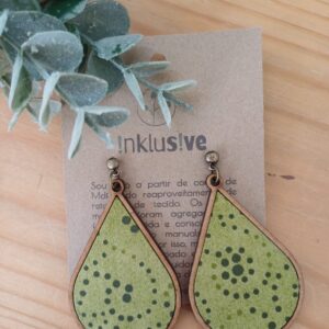 Brinco gota verde