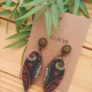 Brinco folha boho